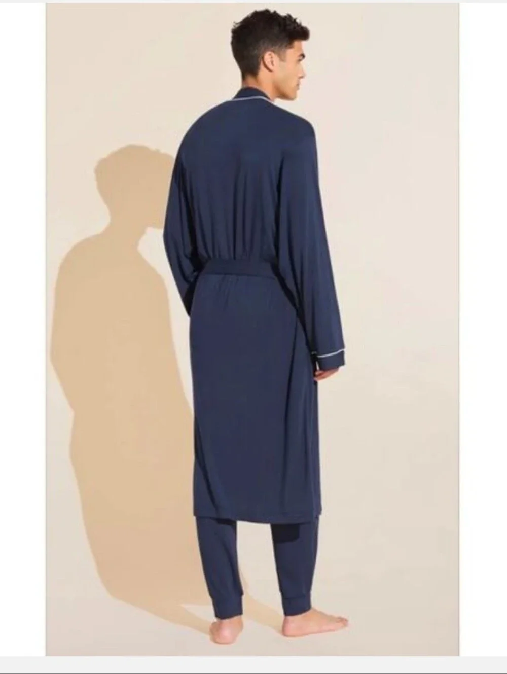 EBERJEY William TENCEL Modal Robe Men’s SIZE Large True Navy